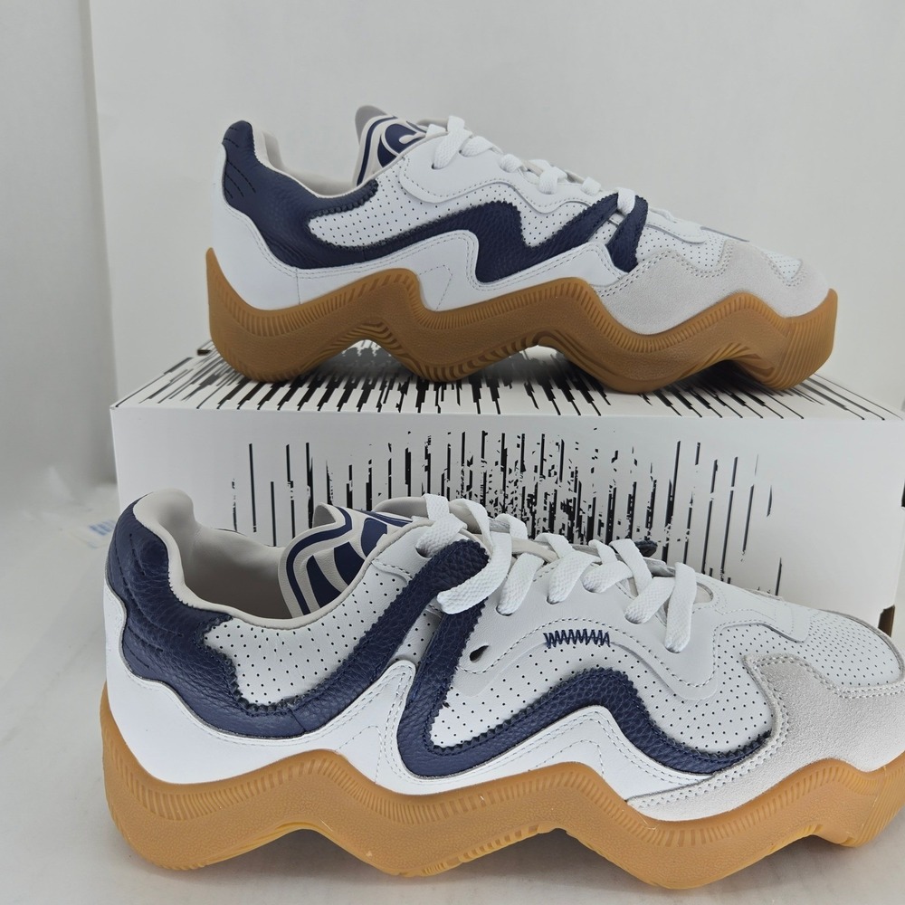 MSCHF V2.WAV Wavy Baby Low Sneakers White Cream Navy MSCHF015 Mens 11
